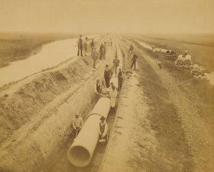 Aqueduct i Venedig (ny rørledning). Skibsværft i Argine